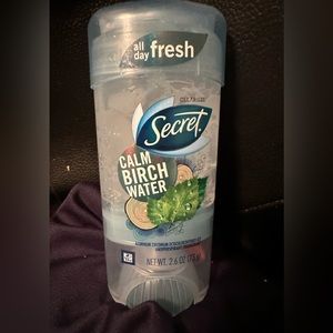 Secret Clear Gel Antiperspirant Deodorant, Calm Birch Water RARE Hard to Find